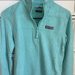 Vineyard Vines Teal Half-Zip Pullover